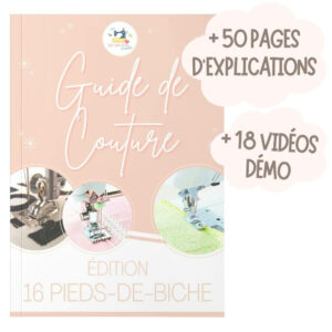 Guide couture 16 pieds de biche pour machine à coudre